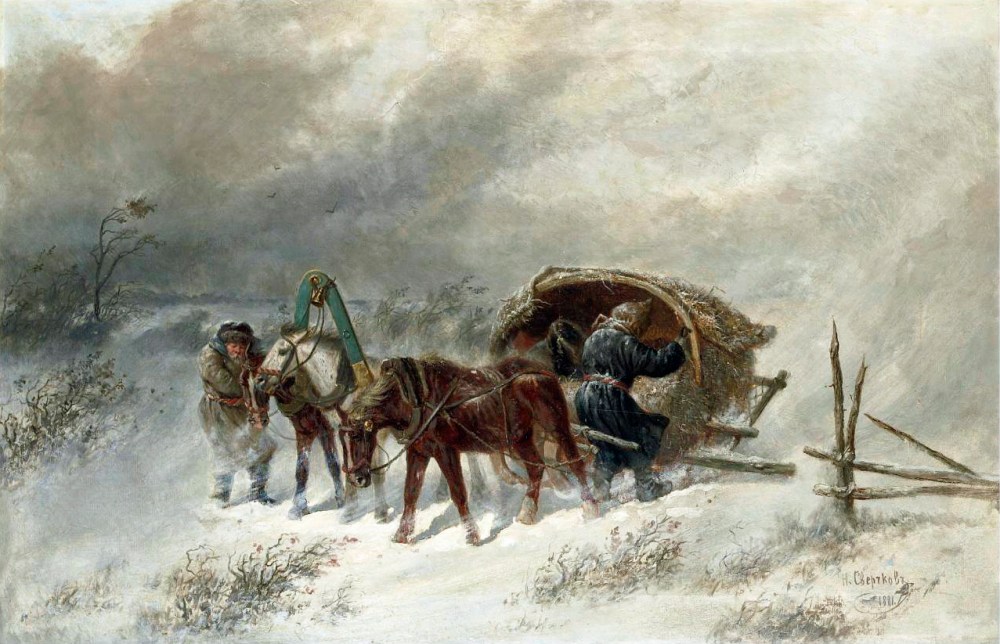 Nikolai Sverchkov - A Troika in a Blizzard