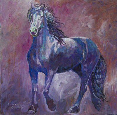 Shannon-Ford-Friesian-in-Sugalite-40-X-40-D-Acrylic-on-Canvas-Sugalite-Lapis-Turquoise-Diamond