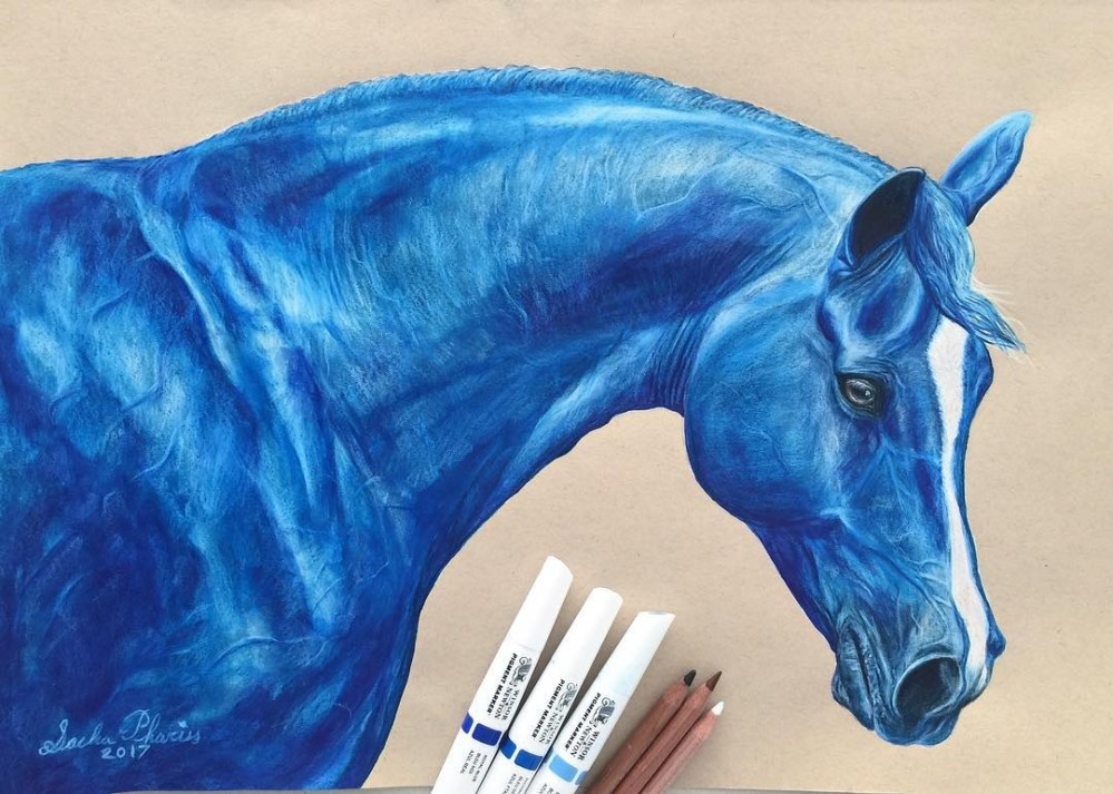 Blue horse